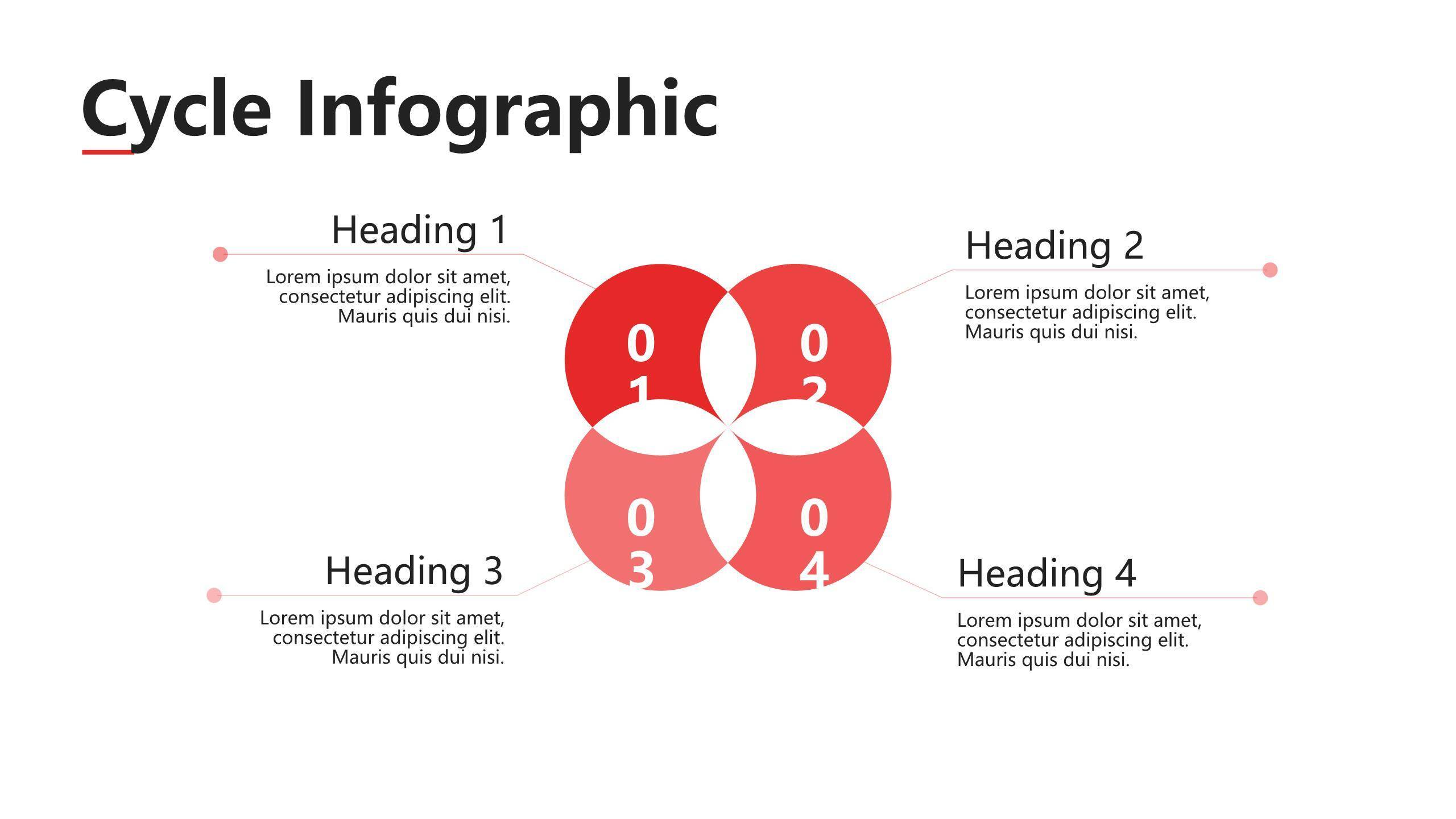 简洁红色数据分析模型PPT图表模板5
