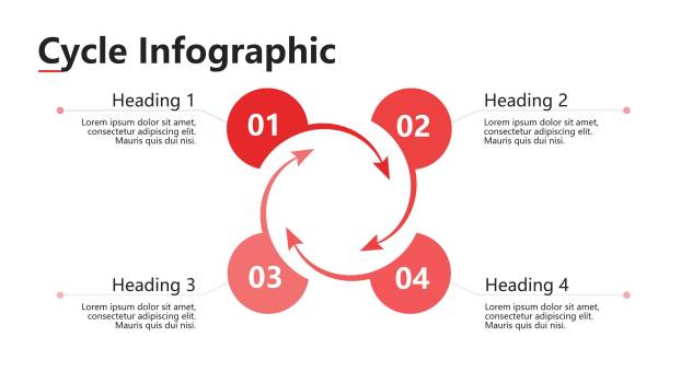 简洁红色数据分析模型PPT图表模板6