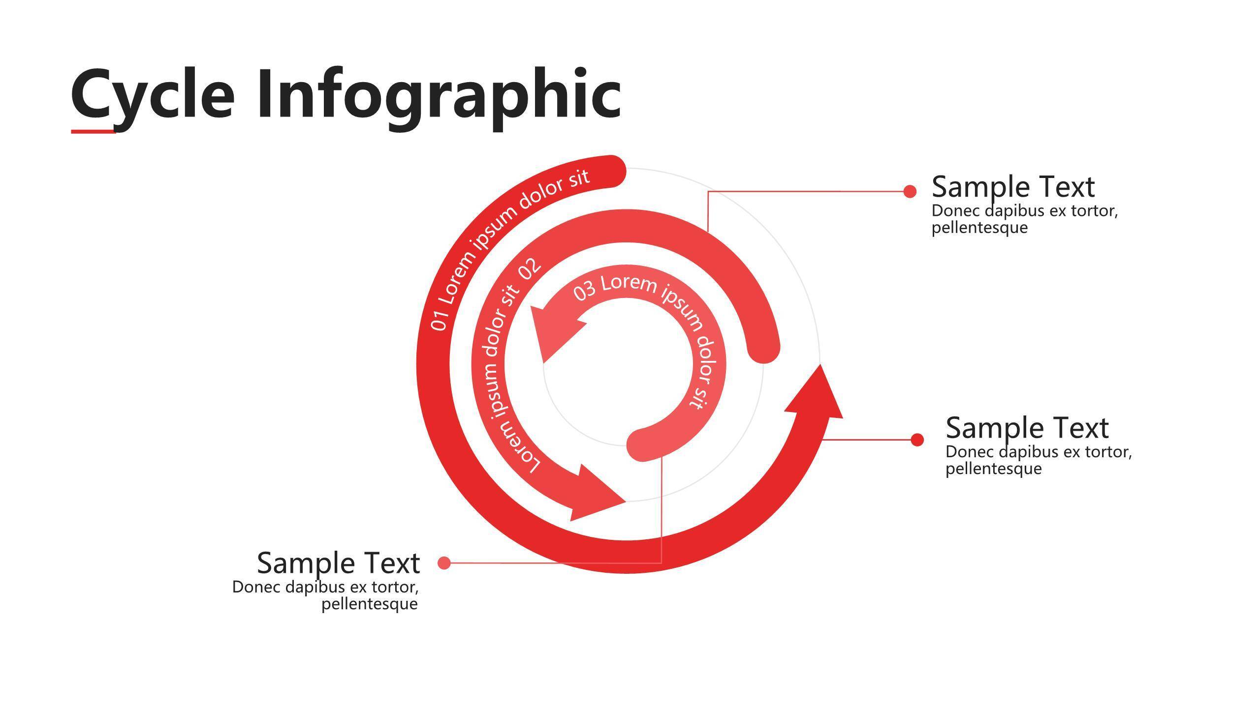 简洁红色数据分析模型PPT图表模板7