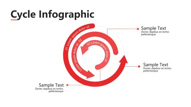 简洁红色数据分析模型PPT图表模板7