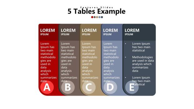 简约递进逻辑PPT图表模板5