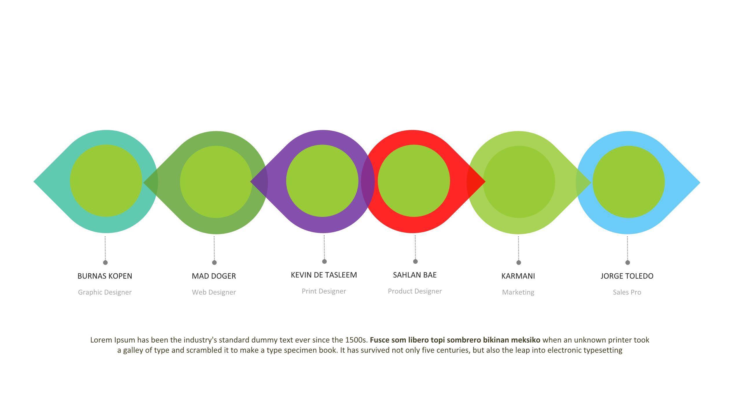简约多彩并列关系PPT图表模板8