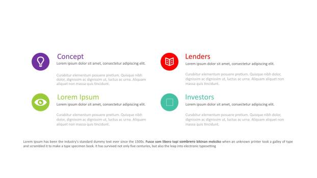 简约多彩并列关系PPT图表模板3