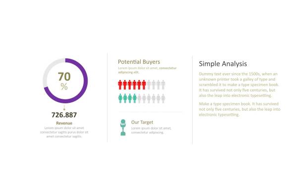 简约多彩并列关系PPT图表模板5