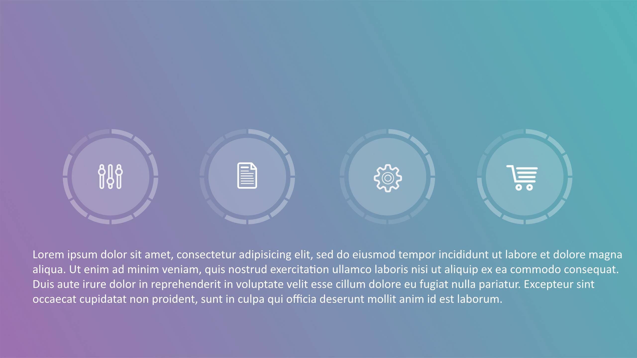 渐变ISO设计商务PPT图表模板1