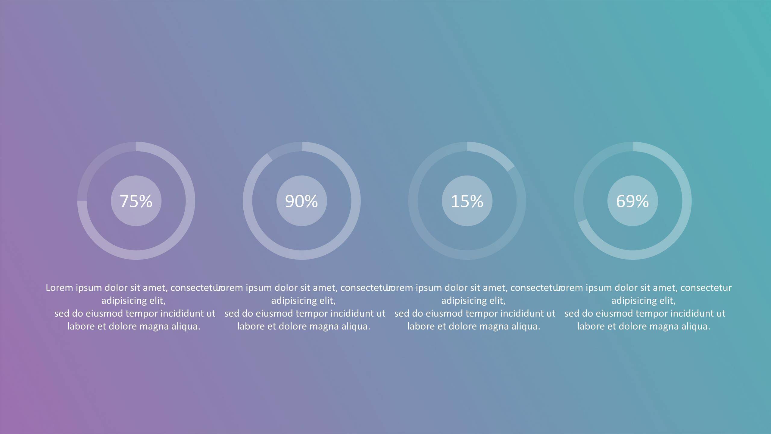 渐变ISO设计商务PPT图表模板4