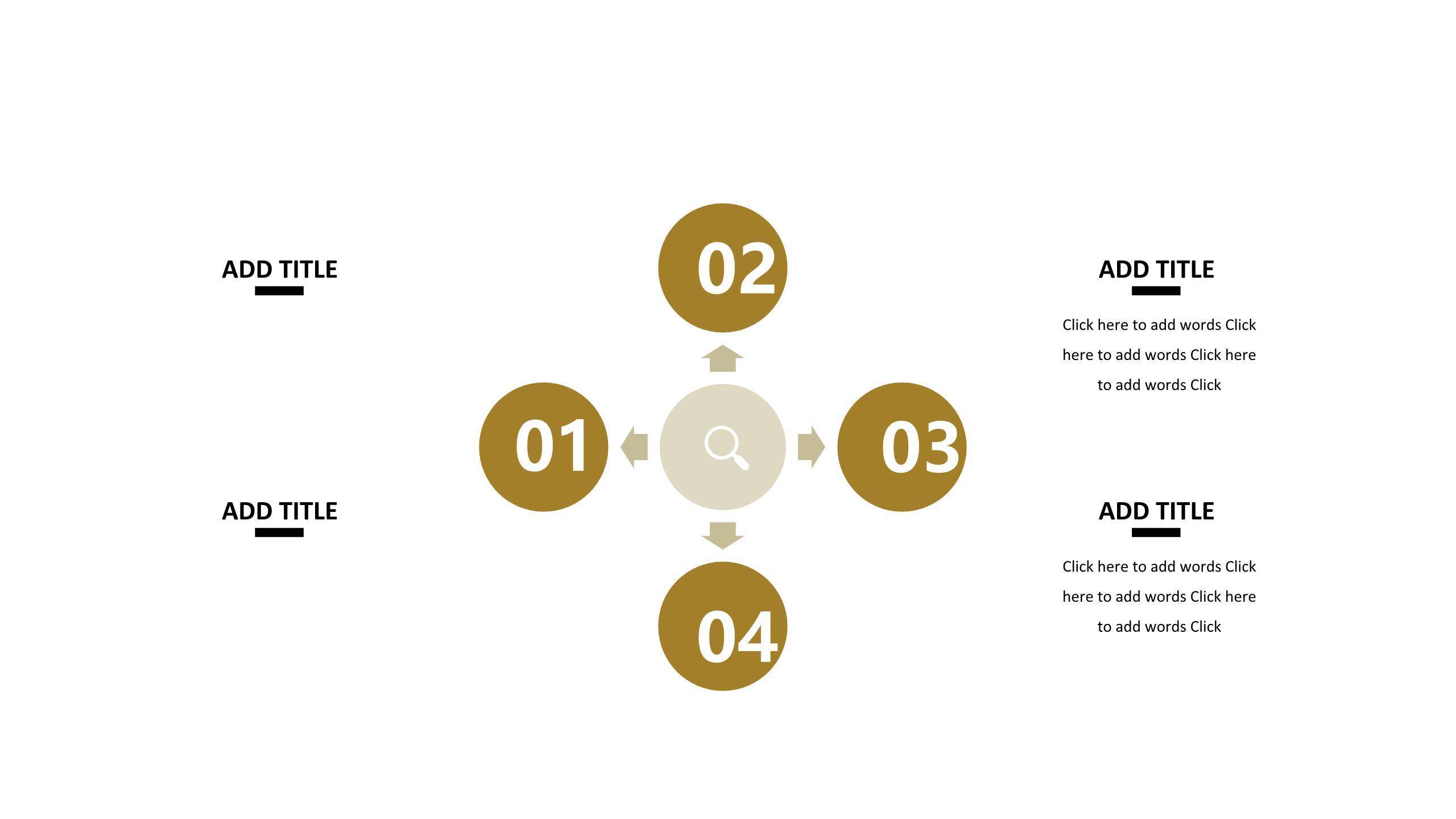 金色图表PPT图表模板9