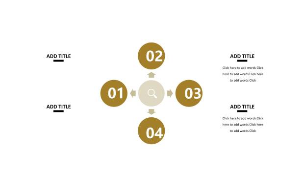 金色图表PPT图表模板9