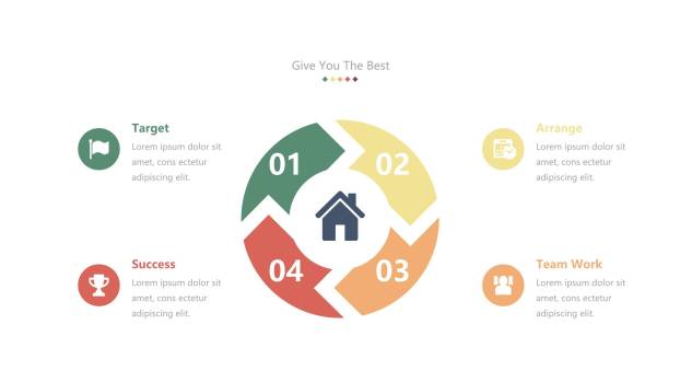 经典彩色饼状图PPT图表模板8