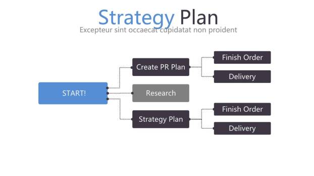 经典蓝黑PPT图表8