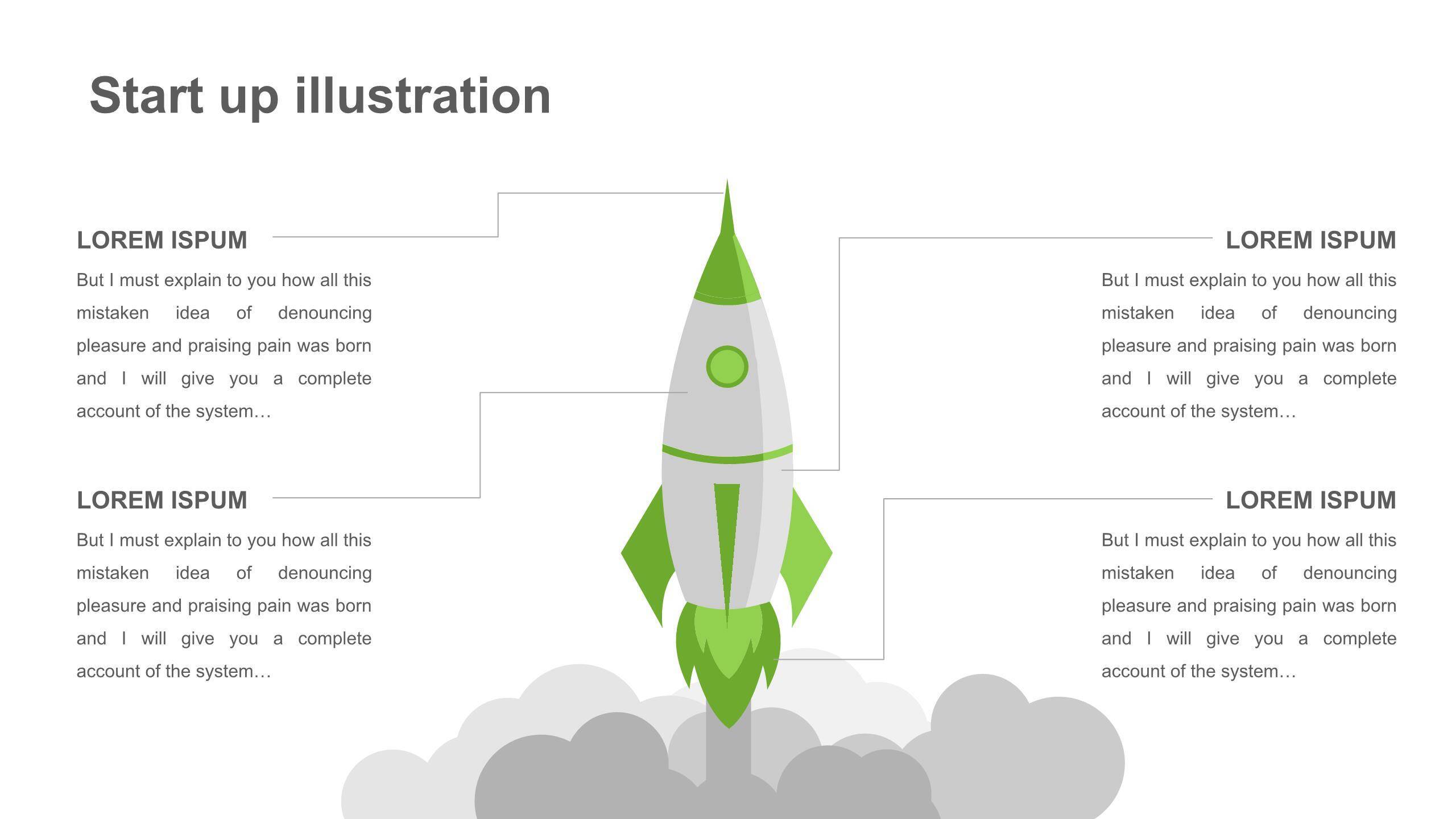 经典绿色设计商务PPT图表模板1