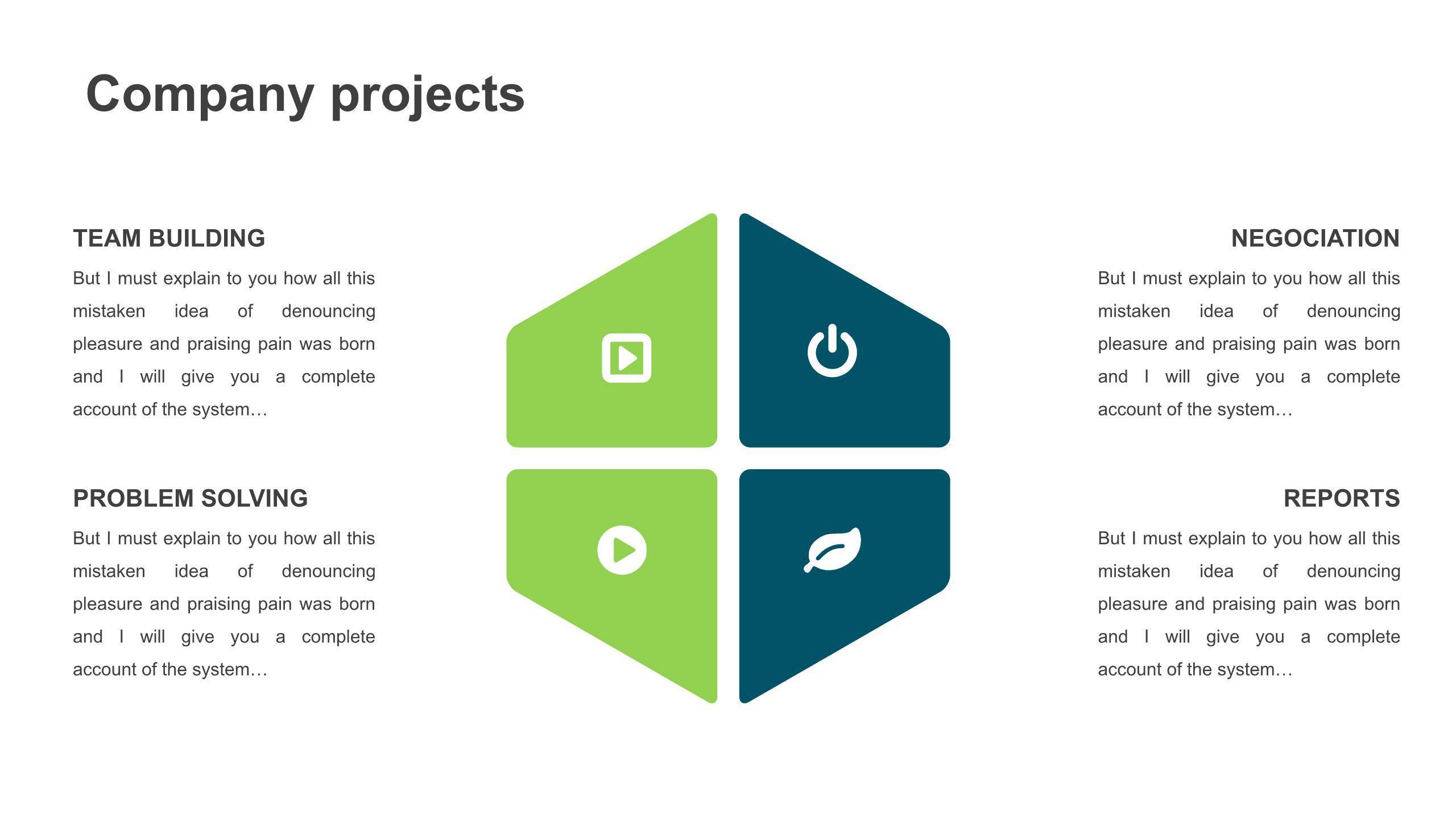 经典绿色设计商务PPT图表模板2