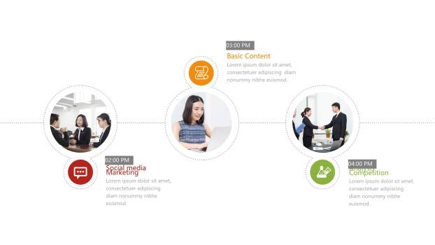 经典时间轴PPT图表模板3