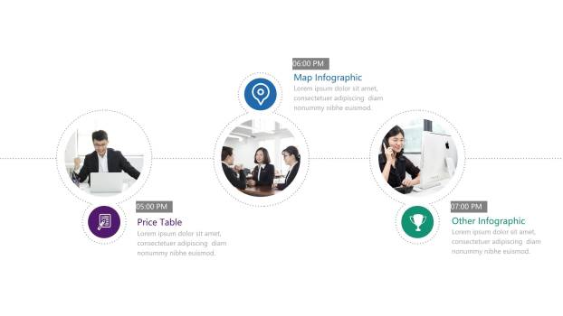 经典时间轴PPT图表模板4