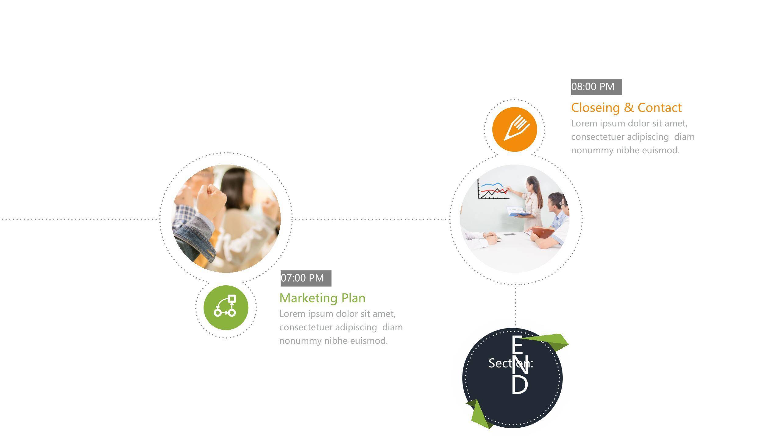 经典时间轴PPT图表模板5