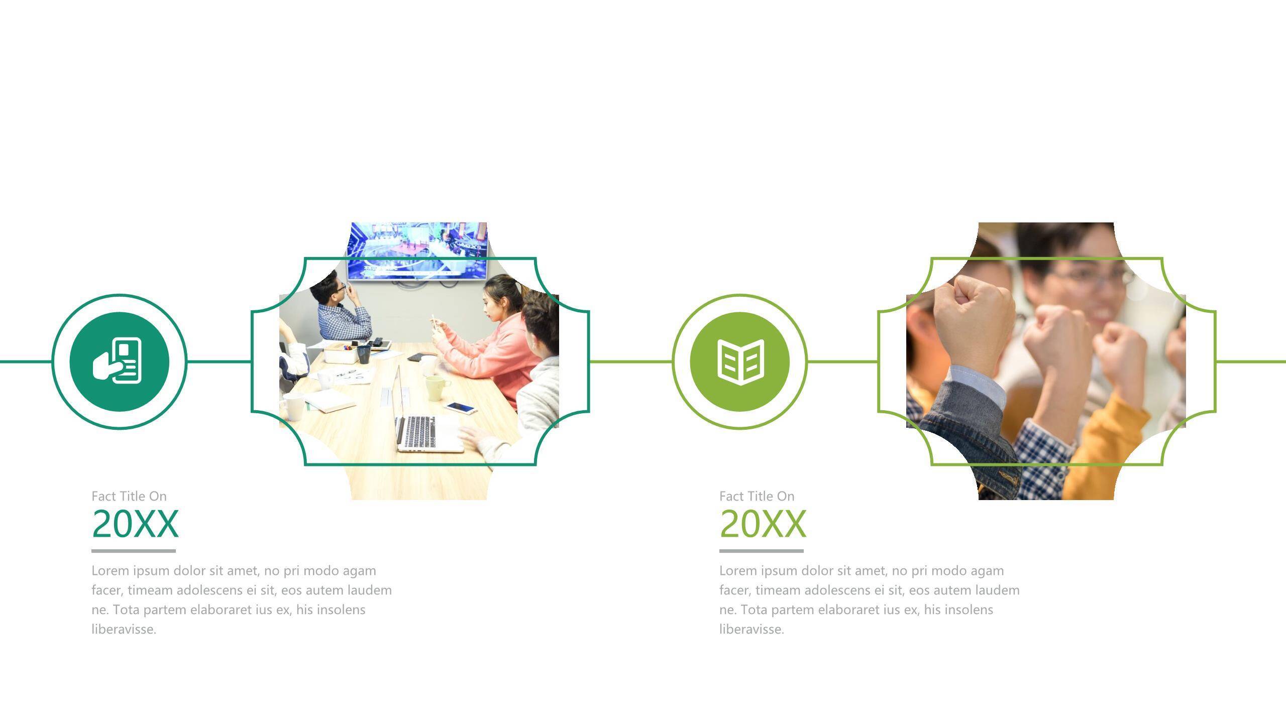 经典时间轴PPT图表模板7