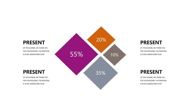 橘灰配色商务PPT图表模板PPT图表模板1