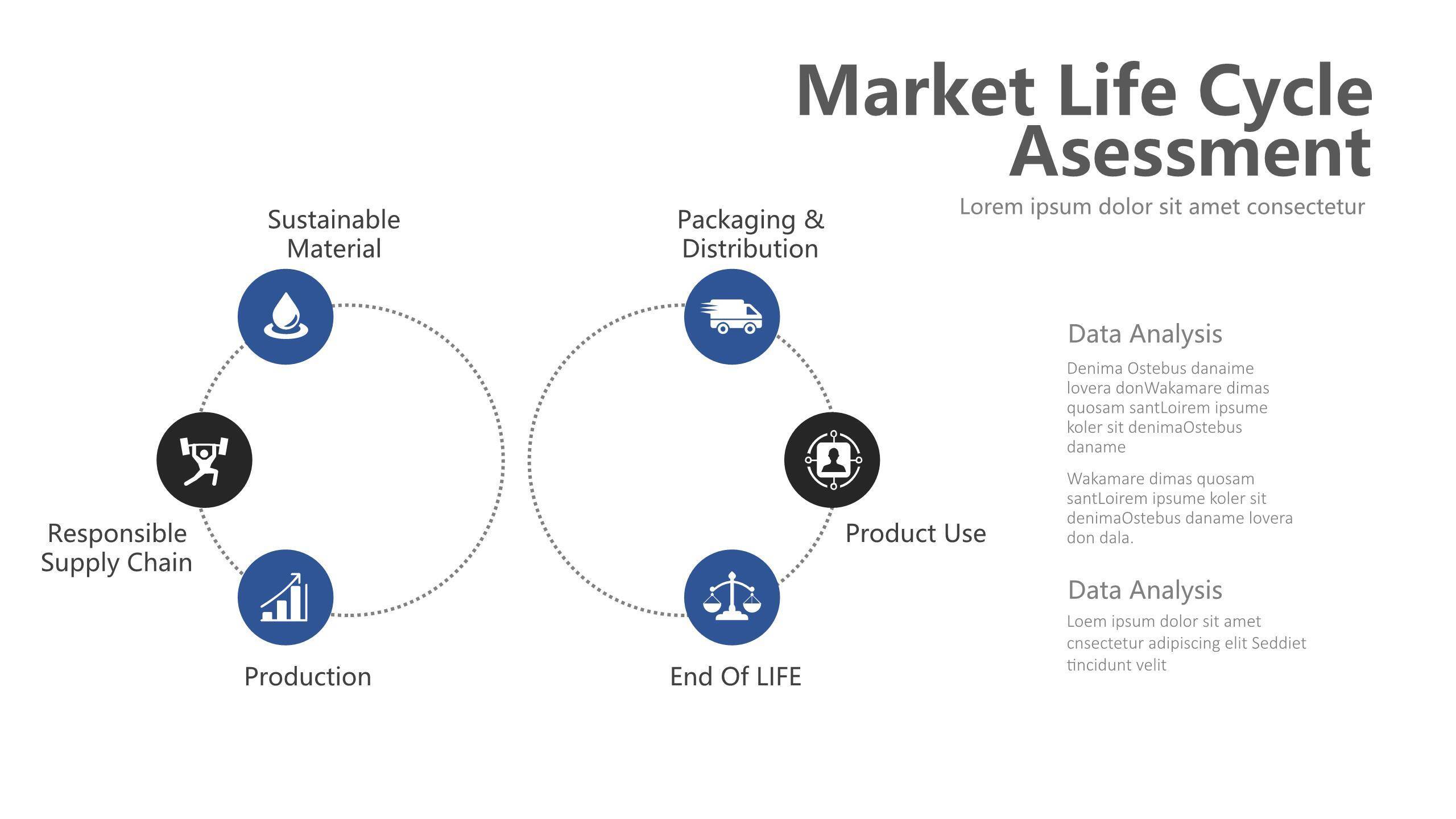蓝黑递进并列关系PPT图表模板9