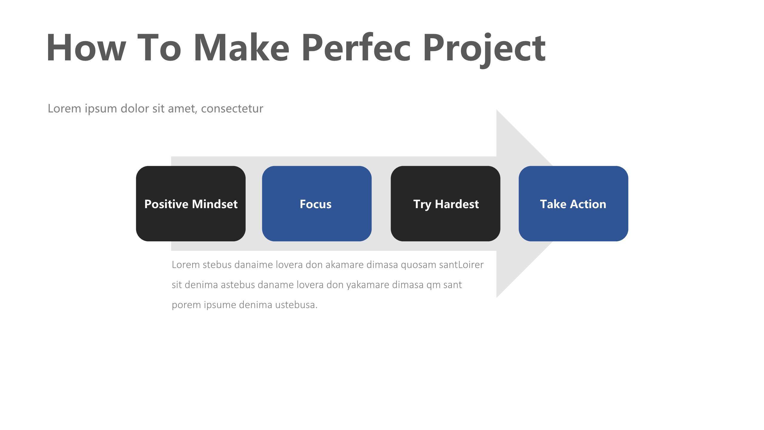 蓝黑递进并列关系PPT图表模板1