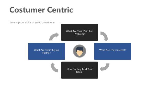 蓝黑递进并列关系PPT图表模板7
