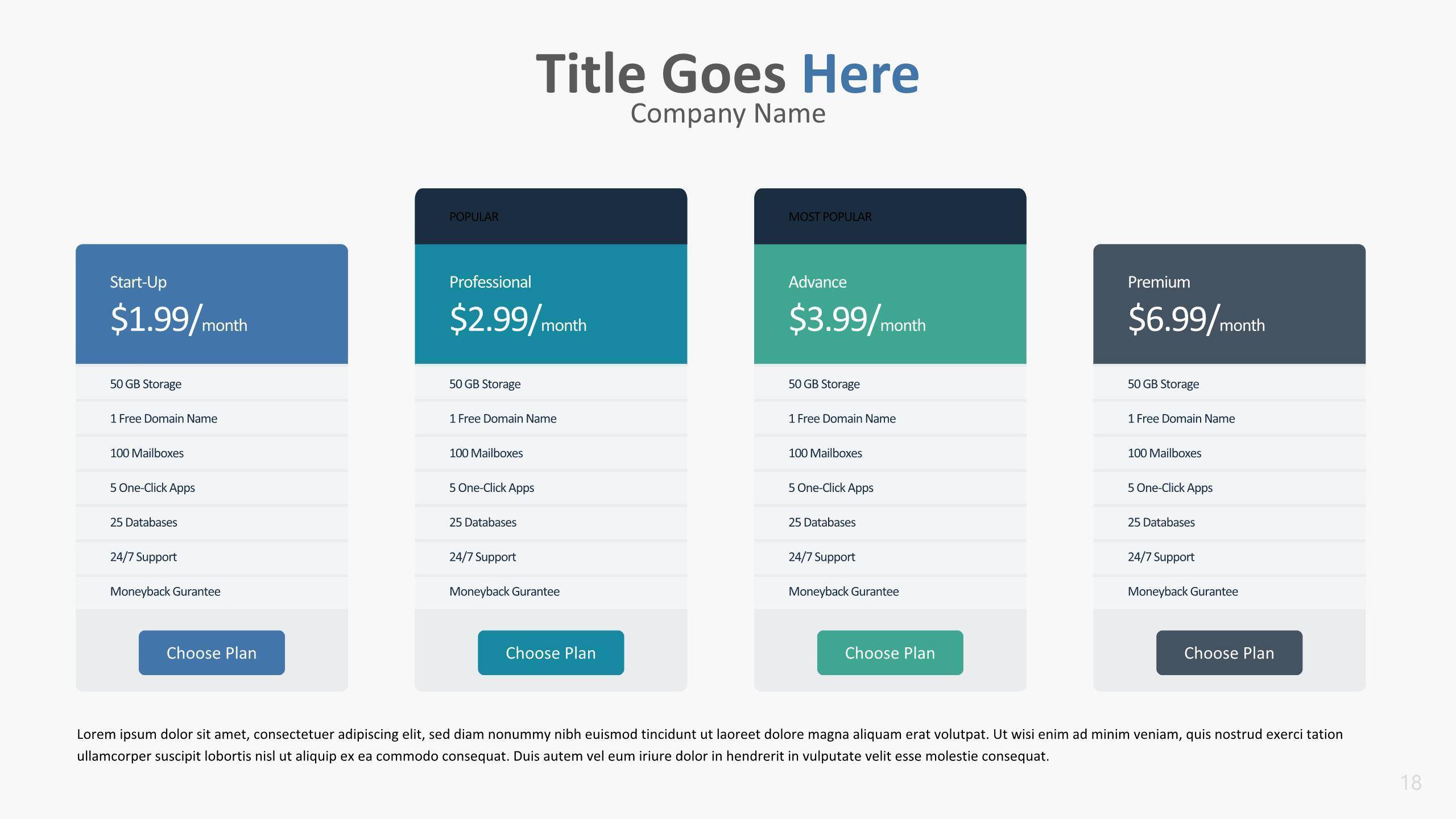 蓝绿色数据统计ppt图表模板9