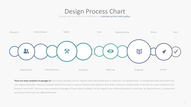 蓝绿色数据统计ppt图表模板3