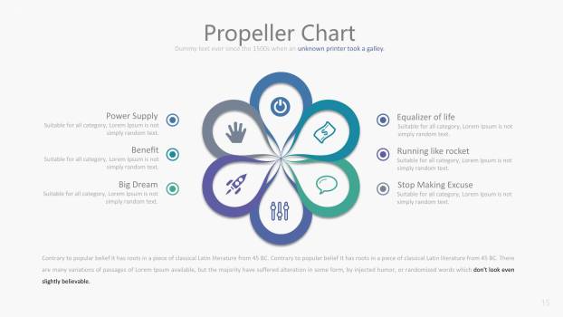 蓝绿色数据统计ppt图表模板6