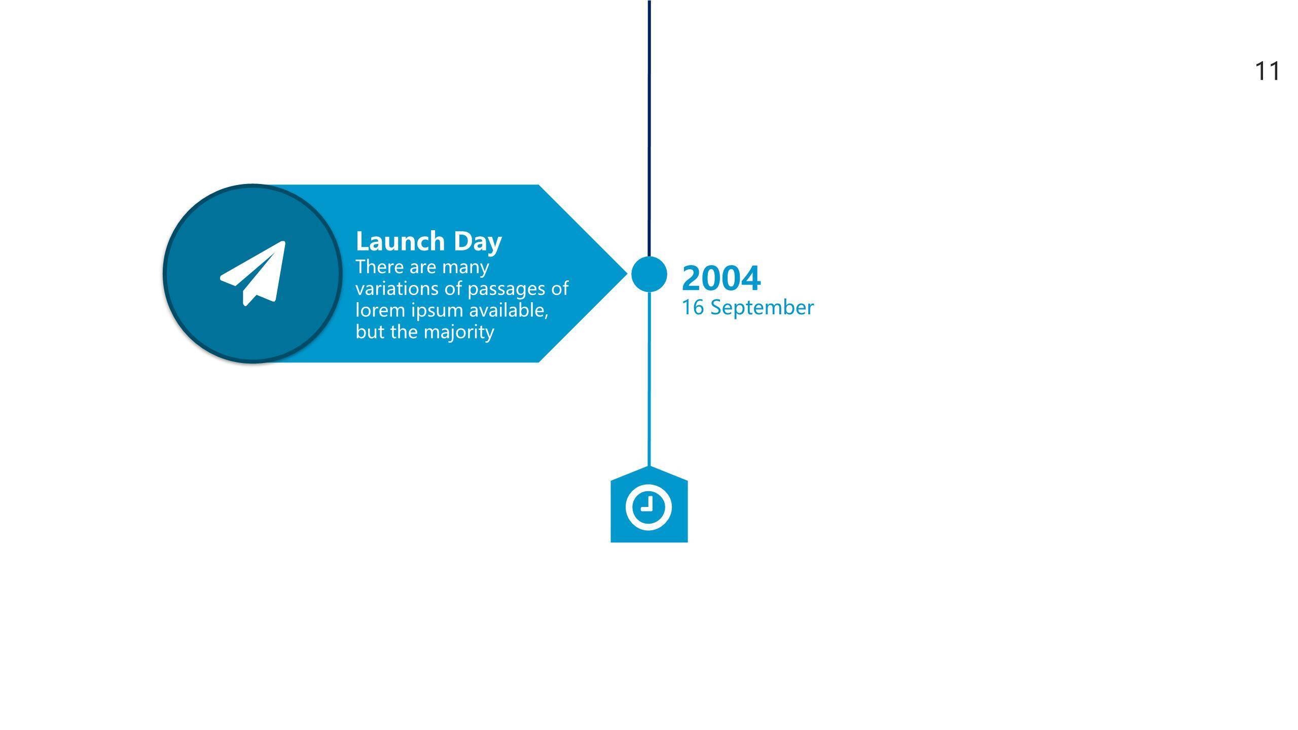 蓝色扁平化流程图PPT图表模板2