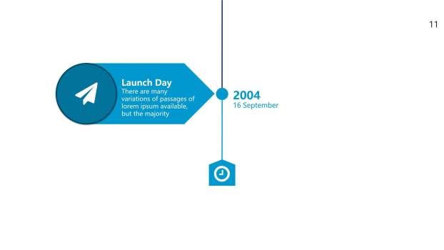 蓝色扁平化流程图PPT图表模板2