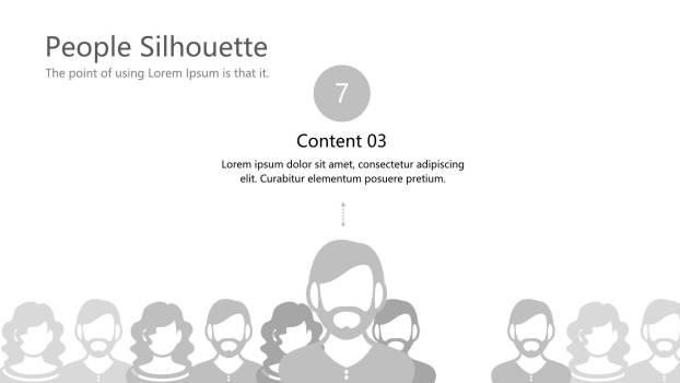 蓝色扁平人物数据PPT图表模板3