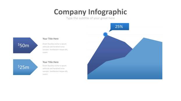 蓝色齿轮商务PPT图表模板9