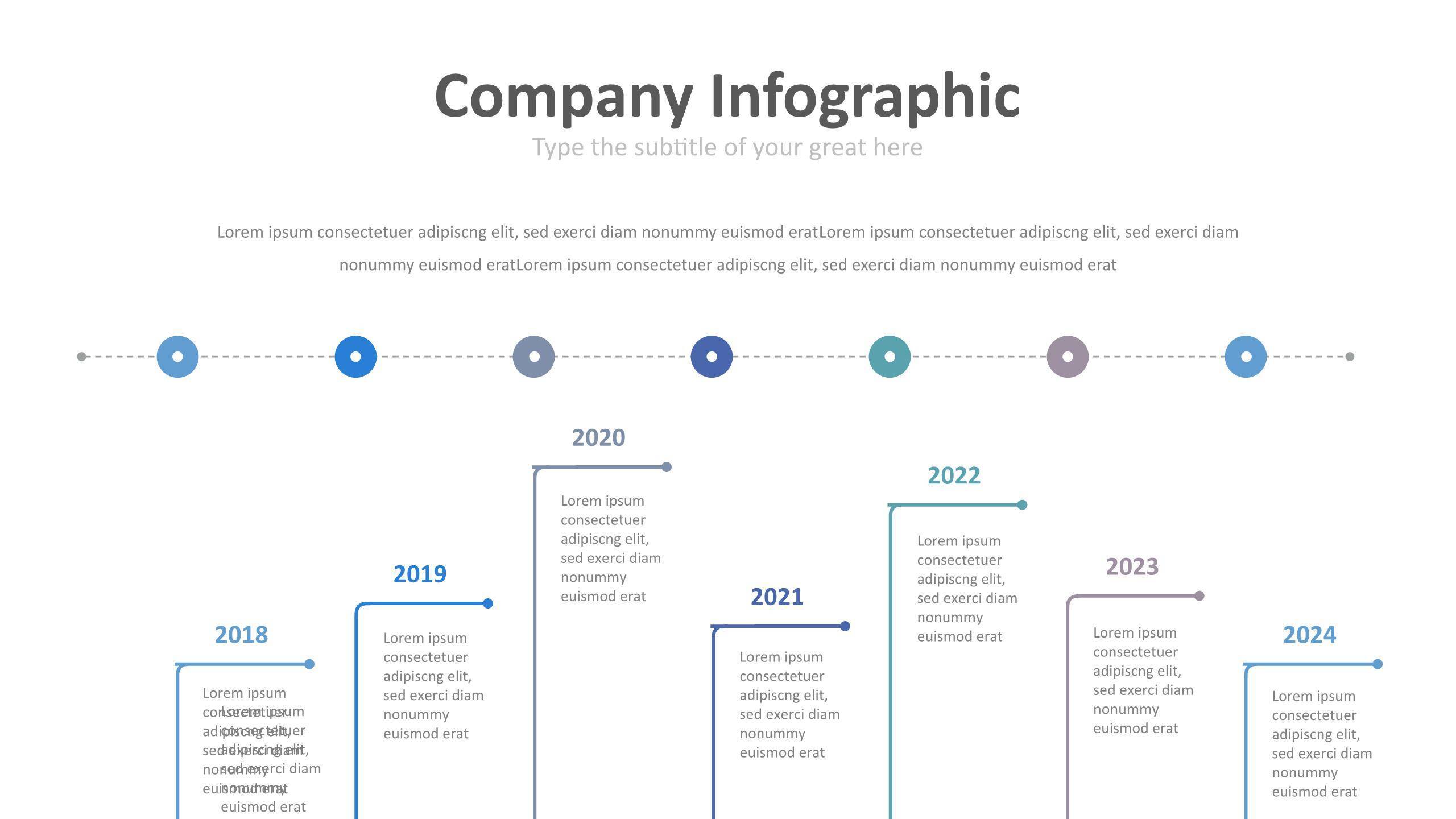 蓝色齿轮商务PPT图表模板6