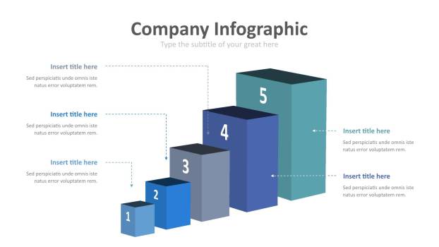蓝色齿轮商务PPT图表模板7