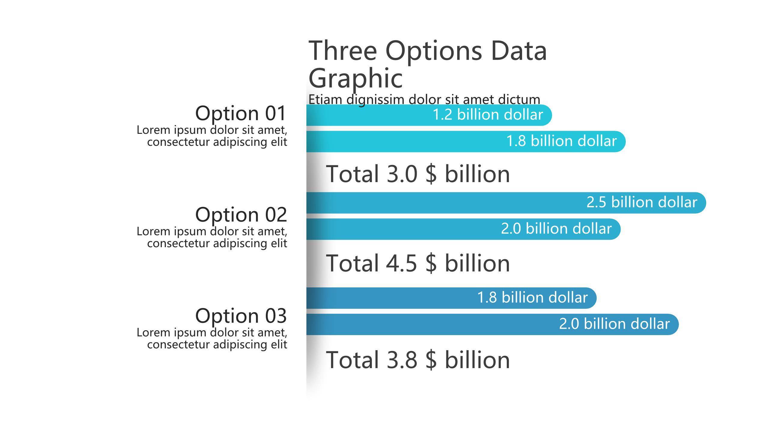 蓝色数据百分比PPT图表模板1