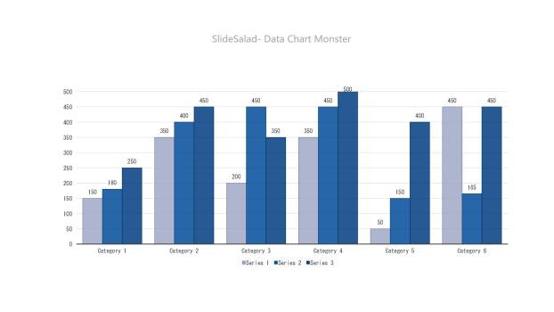 蓝色数据可视化图表PPT图表模板3