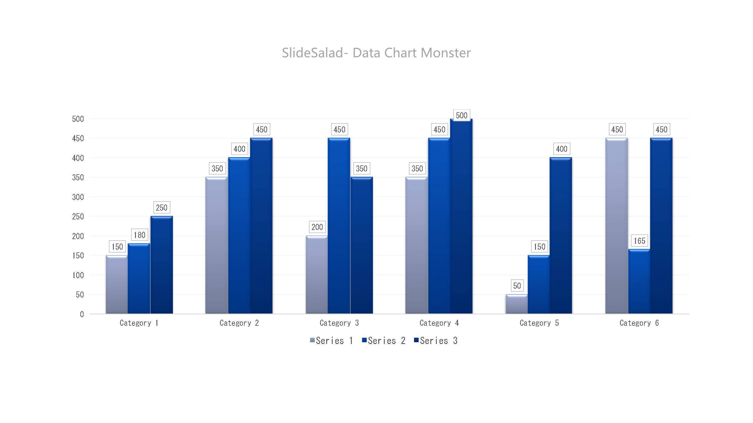 蓝色数据可视化图表PPT图表模板5