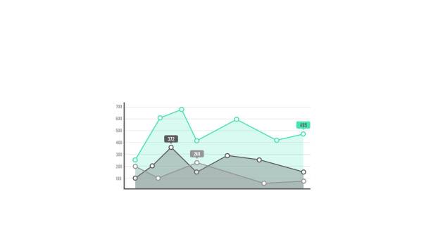 蓝色销售统计图表PPT图表模板9