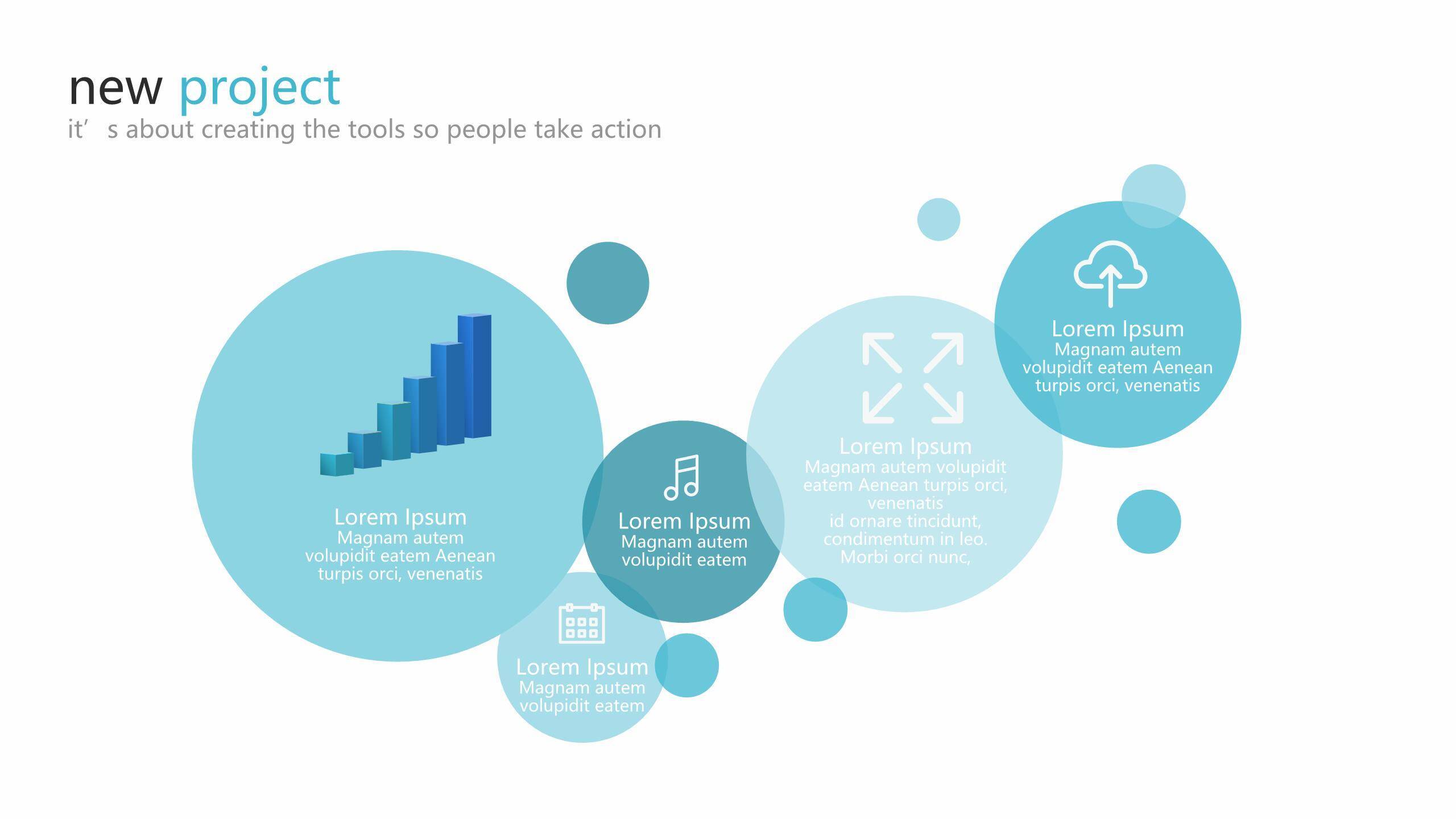 蓝色折线图表格PPT图表模板9
