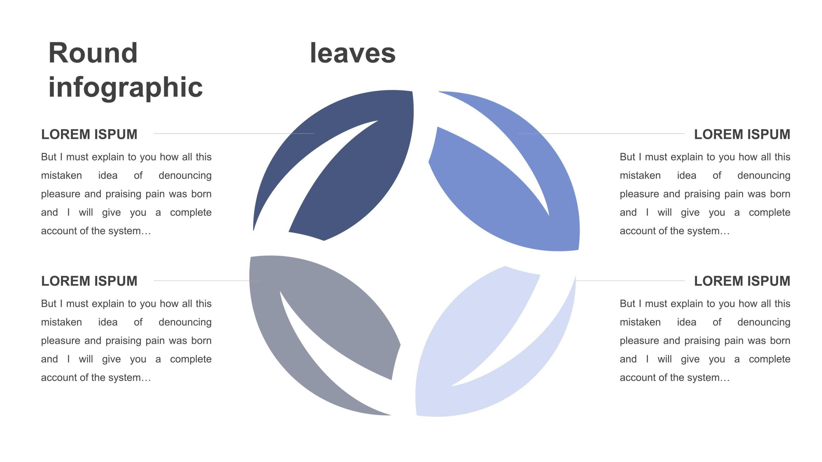 蓝色总分PPT图表模板9