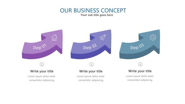 蓝紫色系设计PPT图表模板PPT图表模板4