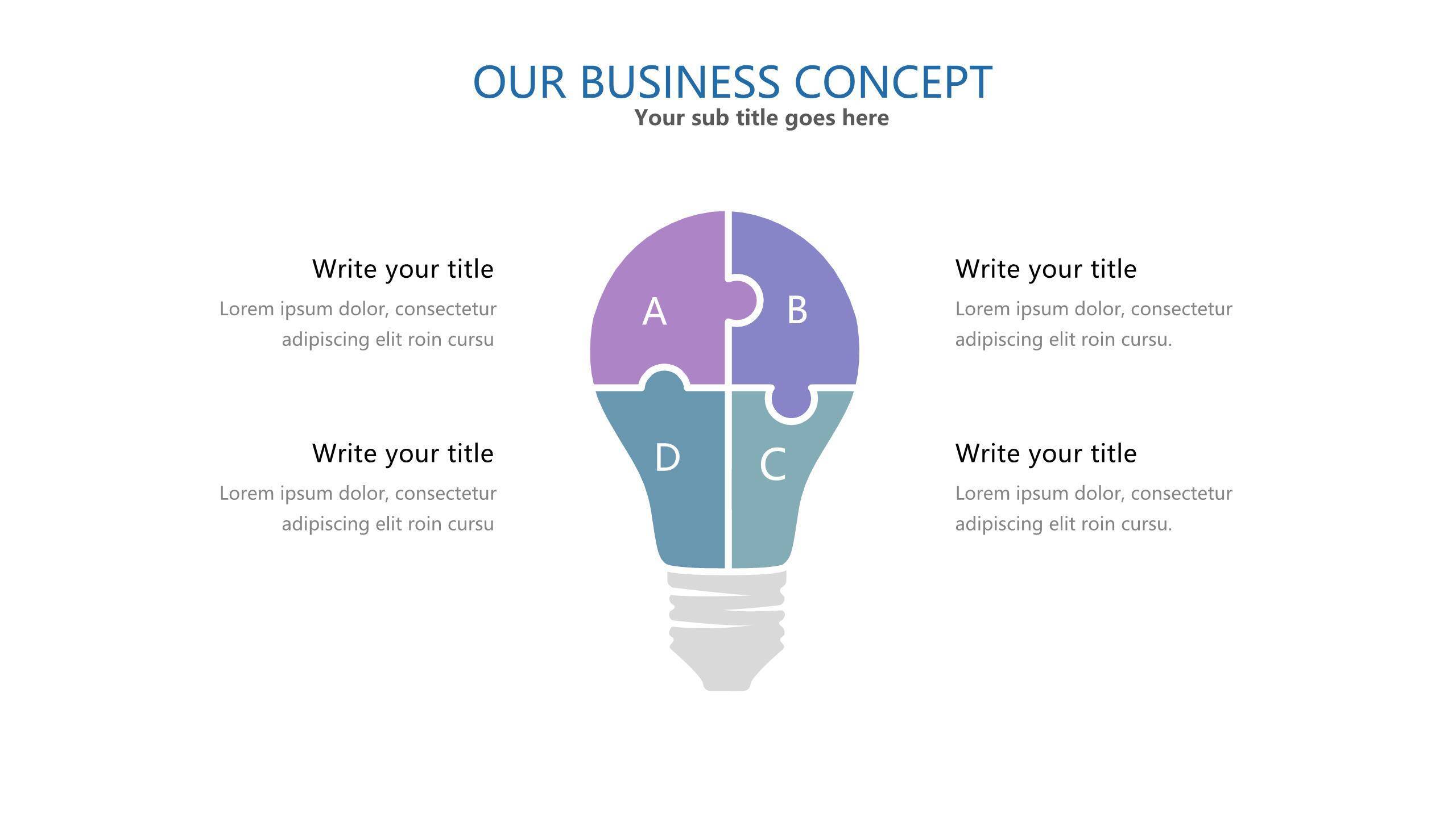 蓝紫色系设计PPT图表模板PPT图表模板6