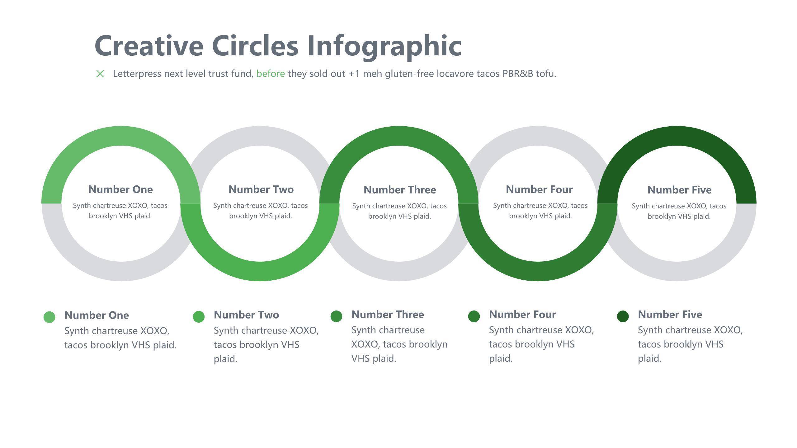 绿色流程图PPT图表模板9