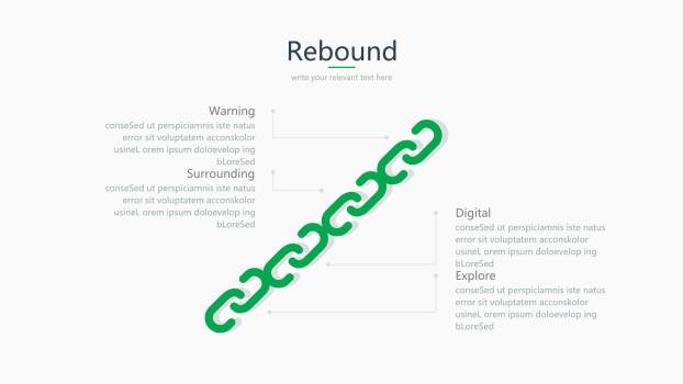 绿色流程图PPT图表模板5