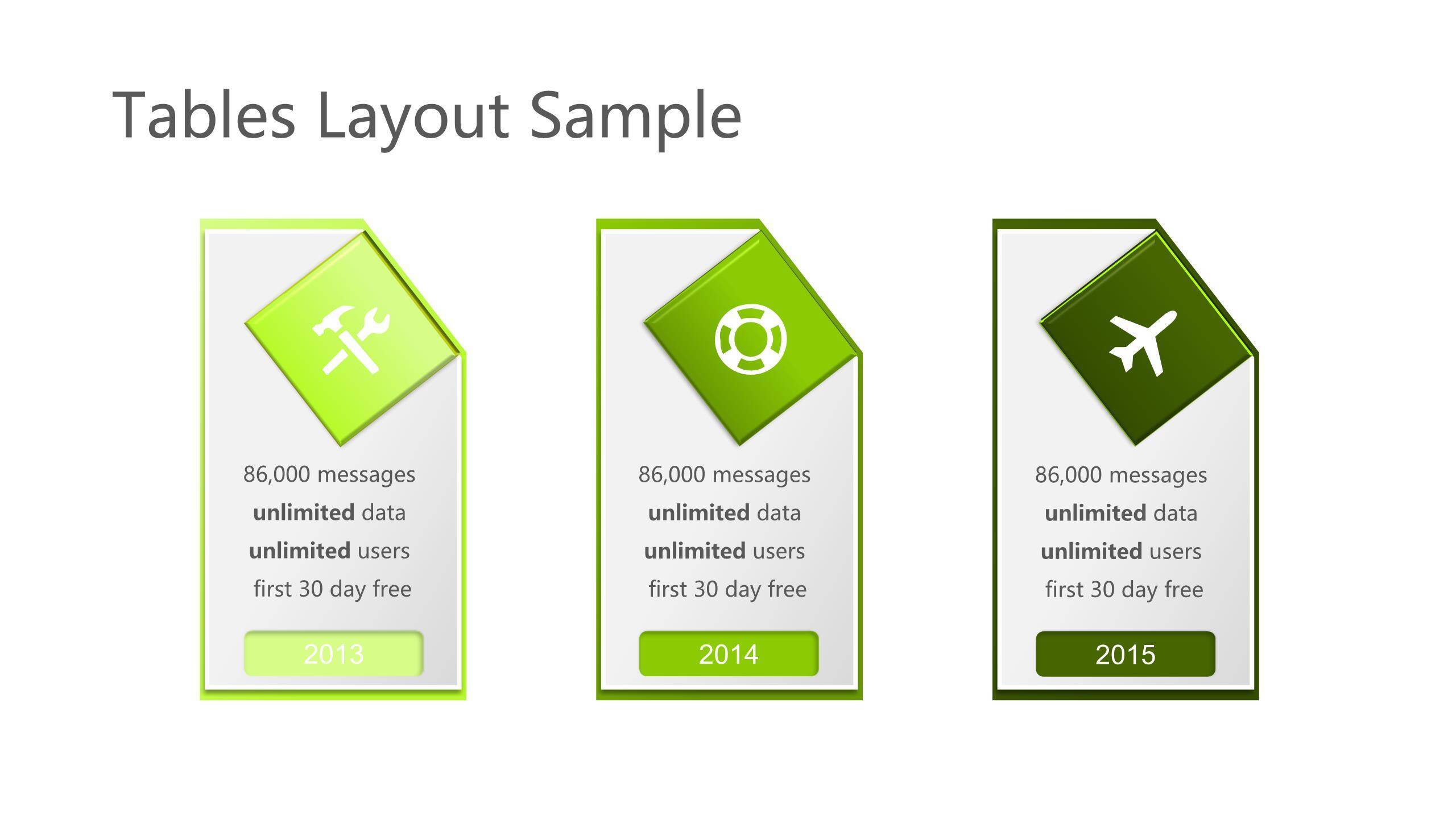 绿色三项关系PPT图表模板(1)2