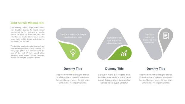 绿色三项关系PPT图表模板(1)7