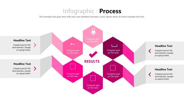 玫红色立体商务PPT图表模板7