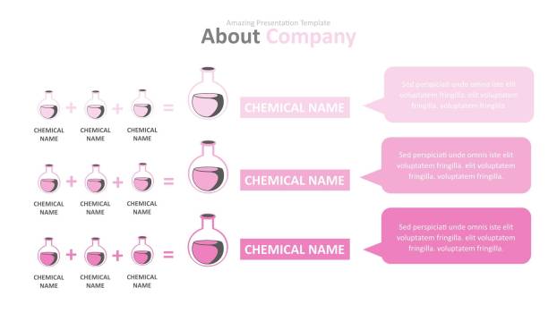 玫红色系商务PPT图表模板(1)8