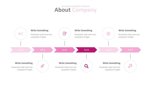 玫红色系商务PPT图表模板(1)1