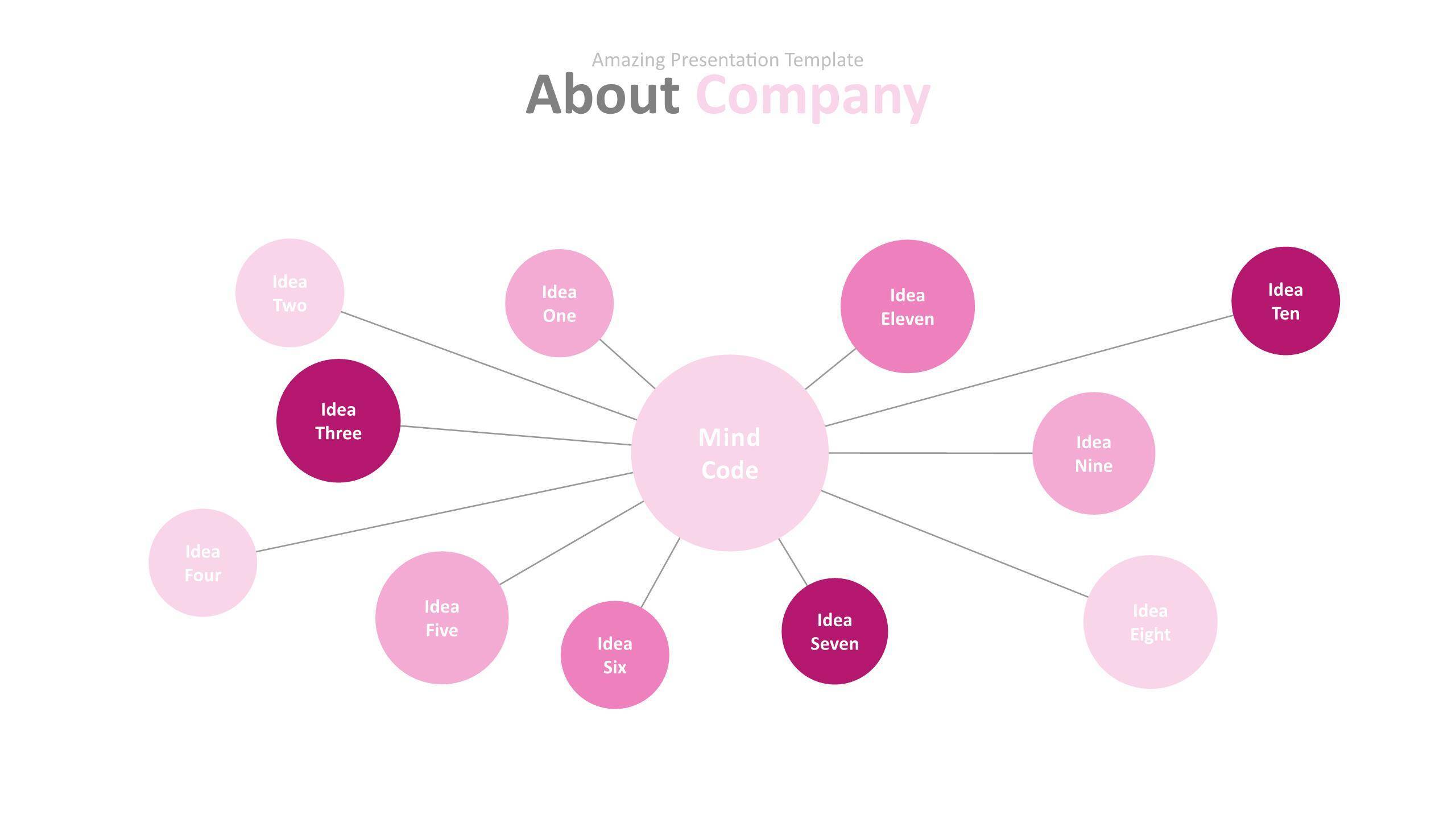 玫红色系商务PPT图表模板(1)6