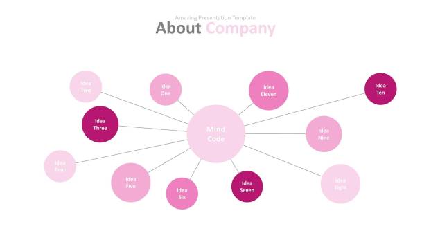 玫红色系商务PPT图表模板(1)6
